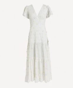 RIXO Delicia Ivory Daisy Dress
