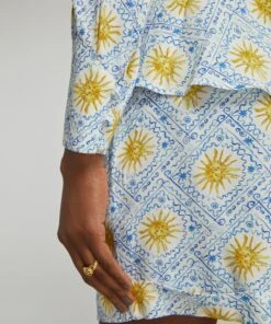 RIXO Noreen Wavey Sun Ivory V-Neck Blouse 9 RIXO Noreen Wavey Sun Ivory V-Neck Blouse -Farm Rio || Liberty || Paloma Wool Shop 000785048 R519708006 5