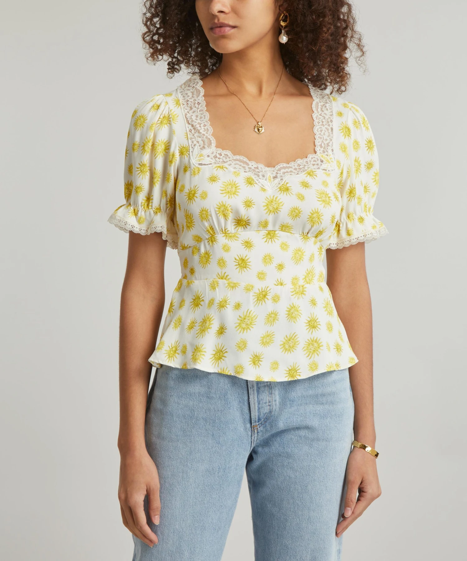 RIXO Selva Sunshine Ivory Top 3 RIXO Selva Sunshine Ivory Top - Image 3