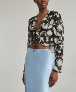 RIXO Neelu Tie-Front Blouse -Farm Rio || Liberty || Paloma Wool Shop 000785345 R520160006 3