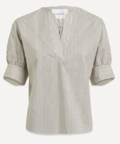 FRAME V-Neck Popover Top
