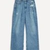 FRAME Le High’N’Tight Wide Leg Crop Raw Jeans