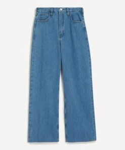 FRAME Le High-N-Tight Raw After Wide Leg Jeans