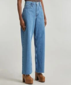 FRAME Le High-N-Tight Raw After Wide Leg Jeans -Farm Rio || Liberty || Paloma Wool Shop 000785468 R520379006 3