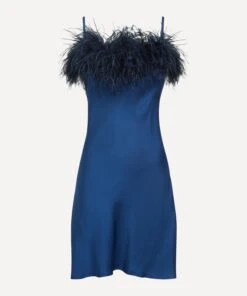 Feathered Boheme Mini Slip Dress