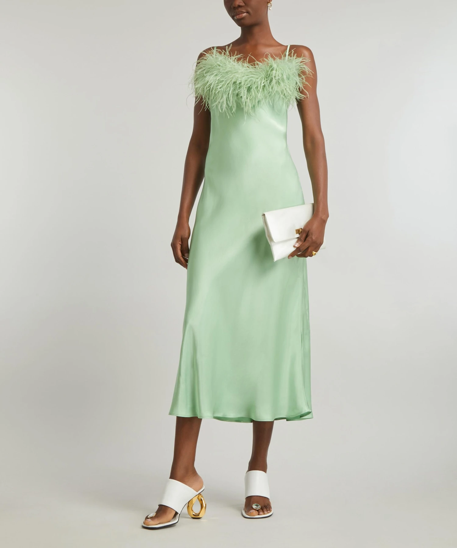 Feathered Boheme Midi Slip Dress 2 Feathered Boheme Midi Slip Dress - Image 2