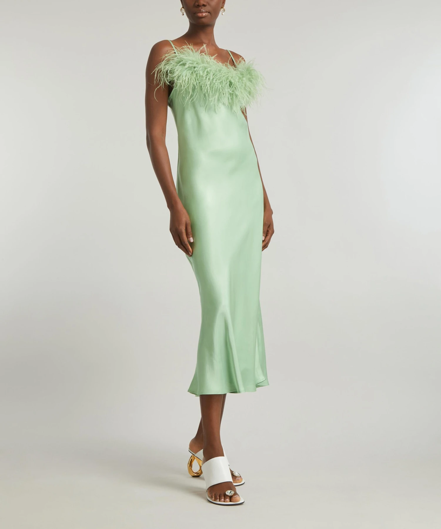 Feathered Boheme Midi Slip Dress 3 Feathered Boheme Midi Slip Dress - Image 3