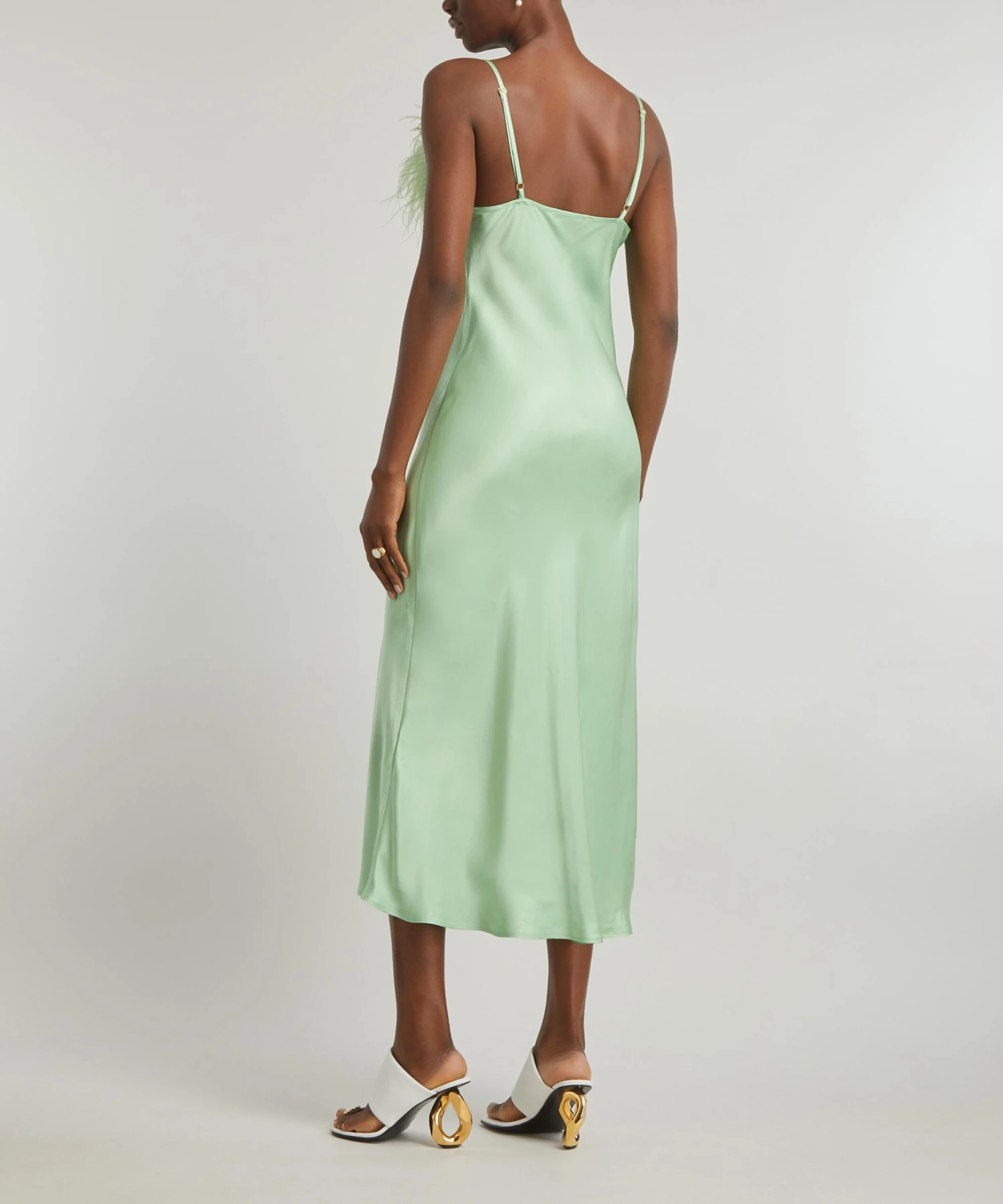 Feathered Boheme Midi Slip Dress 4 Feathered Boheme Midi Slip Dress - Image 4