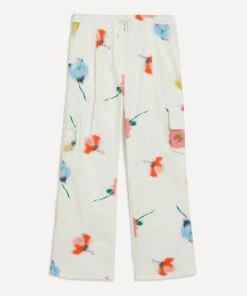 Safari Flower Print Cargo Trousers
