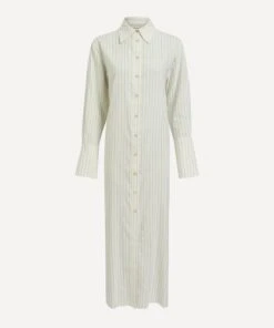 Heloise Wrap Front Stripe Shirt Dress