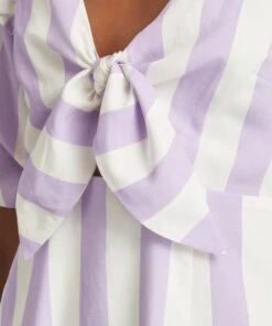 Pia Lilac Stripe Tie Front Dress -Farm Rio || Liberty || Paloma Wool Shop 000787019 R523957006 5