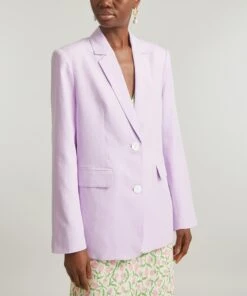 Brea Lilac Linen Oversized Blazer -Farm Rio || Liberty || Paloma Wool Shop 000787027 R524002006 3