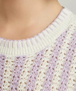 Marley Lilac Stripe Crochet Knit Vest -Farm Rio || Liberty || Paloma Wool Shop 000787028 R524006006 5