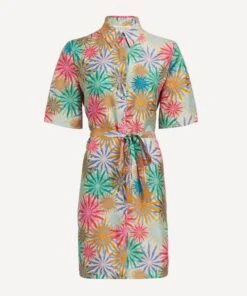 Jeri Silk Mini Shirtdress