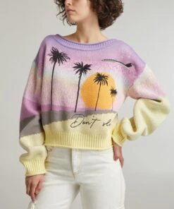 Off-the-Shoulder Don’t Sleep Jumper -Farm Rio || Liberty || Paloma Wool Shop 000787469 R524902006 3