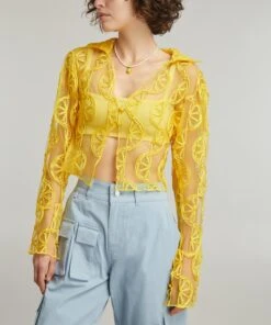 Casa Limon Applique Shirt -Farm Rio || Liberty || Paloma Wool Shop 000787474 R524928006 3