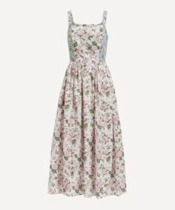 LoveShackFancy Liberty Print Majory Strap Dress