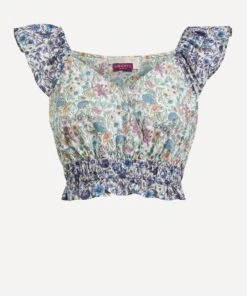 LoveShackFancy Liberty Print Drea Crop-Top