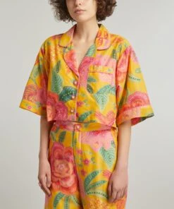Farm Rio Yellow Macaw Bloom Shirt -Farm Rio || Liberty || Paloma Wool Shop 000787602 R525222006 3