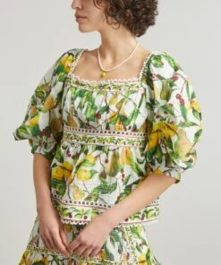 Farm Rio Off-White Fruit Orchard Blouse -Farm Rio || Liberty || Paloma Wool Shop 000787605 R525237006 3