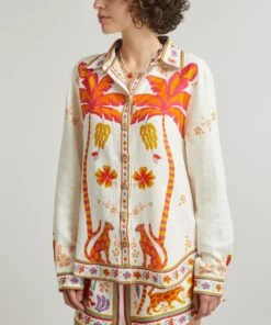 Farm Rio Off-White Tropical Life Shirt -Farm Rio || Liberty || Paloma Wool Shop 000787606 R525242006 3