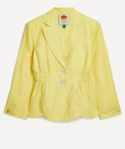 Farm Rio Bright Yellow Blazer