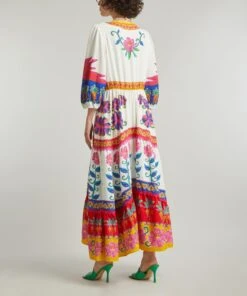 Farm Rio Off-White Vivid Garden Maxi-Dress -Farm Rio || Liberty || Paloma Wool Shop 000787618 R525302006 4