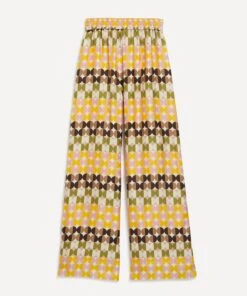 Palazzo Mezzaluna Silk Trousers
