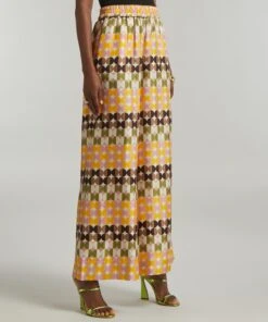 Palazzo Mezzaluna Silk Trousers -Farm Rio || Liberty || Paloma Wool Shop 000788406 R526824006 3