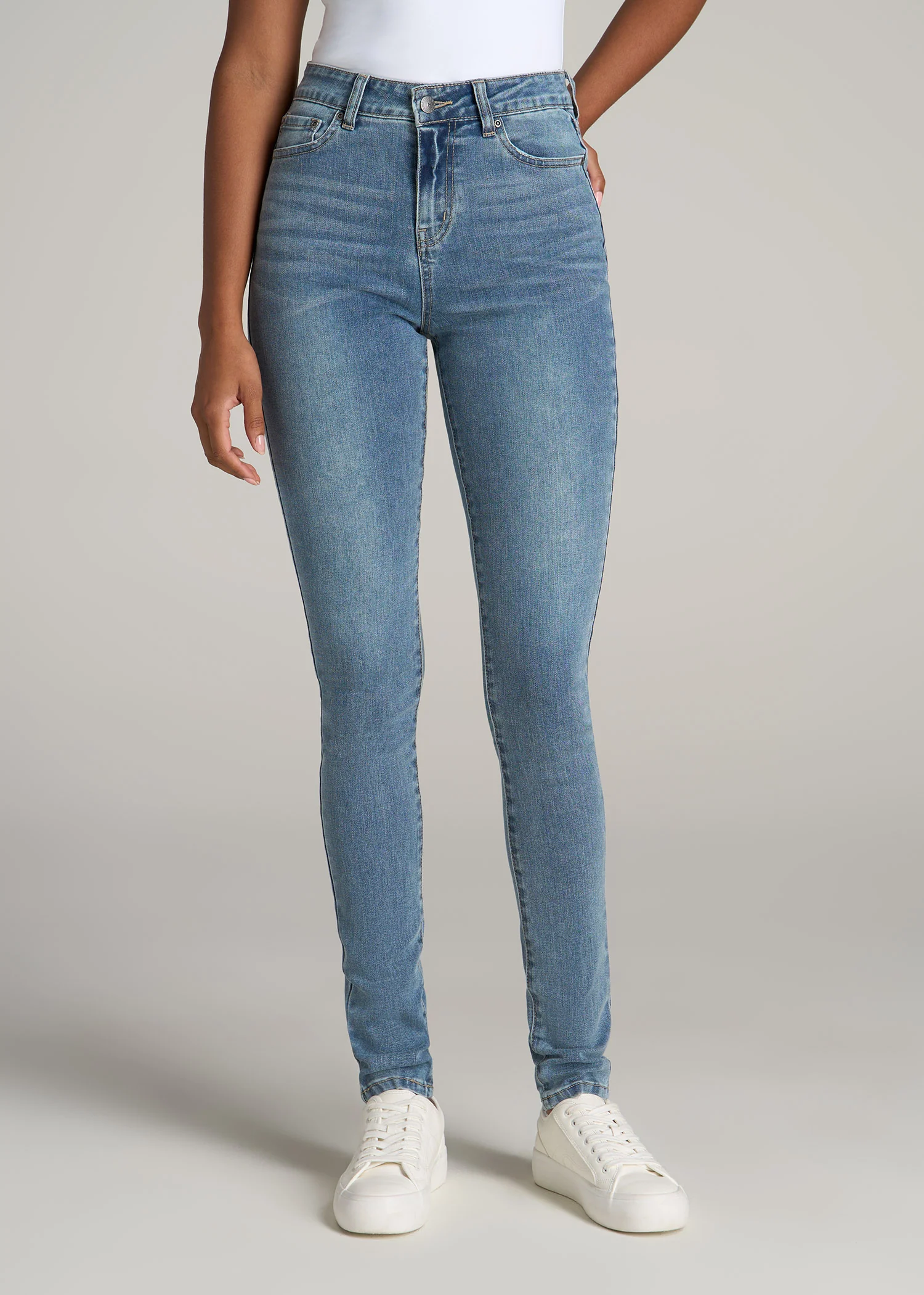 Farm Rio || Liberty || Paloma Wool Shop -Farm Rio || Liberty || Paloma Wool Shop American Tall Georgia HIGH RISE SKINNY Jeans Monaco Faded front